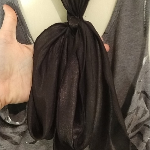 Silk bow tie-back zebra print tank - Picture 9 of 11